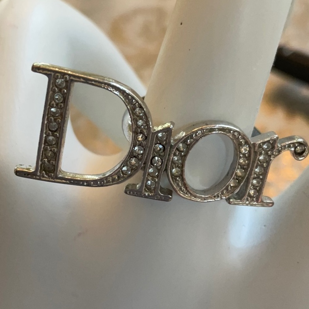 Vintage Dior Y2K Spelled Out Ring, Silver tone, 100% Authentic - Picture 2 of 8